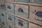 Large Industrial French Painted Pine Hardware Store Cabinet, 1950s 9