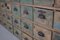 Large Industrial French Painted Pine Hardware Store Cabinet, 1950s 8