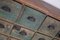 Large Industrial French Painted Pine Hardware Store Cabinet, 1950s 6