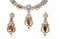 Halskette und Ohrringe aus Gold und Diamanten, 19. Jh., 3 . Set 3