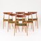 Dining Chairs by Arne Hovmand Olsen for Mogens Kold, 1950s, Set of 6 2