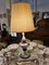 Antique Porcelain Table Lamp Decorated with Blue and Golden Painted Flowers, 1920s 1