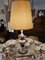 Antique Porcelain Table Lamp Decorated with Blue and Golden Painted Flowers, 1920s 2