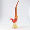 Vintage Italian Red and Gold Murano Glass Bird Figurine, 1960s 5