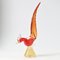 Vintage Italian Red and Gold Murano Glass Bird Figurine, 1960s 2