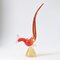 Vintage Italian Red and Gold Murano Glass Bird Figurine, 1960s 1
