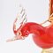 Vintage Italian Red and Gold Murano Glass Bird Figurine, 1960s 12