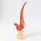 Vintage Italian Red and Gold Murano Glass Bird Figurine, 1960s 10