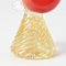 Vintage Italian Red and Gold Murano Glass Bird Figurine, 1960s 13