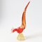 Vintage Italian Red and Gold Murano Glass Bird Figurine, 1960s 9