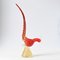 Vintage Italian Red and Gold Murano Glass Bird Figurine, 1960s 6