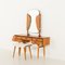 Skandinavischer Frisiertisch aus Teak mit verstellbaren Spiegeln und Fußhocker, 1960er, 2er Set 8