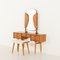 Skandinavischer Frisiertisch aus Teak mit verstellbaren Spiegeln und Fußhocker, 1960er, 2er Set 7