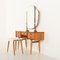 Skandinavischer Frisiertisch aus Teak mit verstellbaren Spiegeln und Fußhocker, 1960er, 2er Set 10