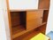 Librería o secretaria vintage de teca y melamina amarilla, años 60, Imagen 5