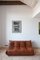 Mobilier de Salon Togo en Cuir Whisky par Michel Ducaroy pour Ligne Roset, Set de 5 3