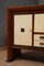 Art Deco Walnut Root Goatskin and Brass Italian Sideboard, 1940s 3