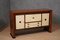 Art Deco Walnut Root Goatskin and Brass Italian Sideboard, 1940s 10