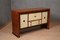 Art Deco Walnut Root Goatskin and Brass Italian Sideboard, 1940s 9