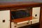 Art Deco Walnut Root Goatskin and Brass Italian Sideboard, 1940s 6