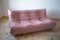 Pink Pearl Velvet Togo 3-Seat Sofa by Michel Ducaroy for Ligne Roset 10