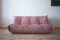 Pink Pearl Velvet Togo 3-Seat Sofa by Michel Ducaroy for Ligne Roset 2
