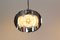 Vintage Geometric Chrome and Frosted Glass Chandelier by A.V. Mazzega, Image 7