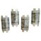 Mid-Century Modern Murano Glass Wall Sconces from Mazzega, 1970s, Set of 4 1