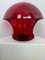 Transparente Rote Foglia Lampe von Elio Martinelli für Martinelli Luce, 1960er 12