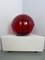 Transparente Rote Foglia Lampe von Elio Martinelli für Martinelli Luce, 1960er 8