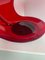 Transparente Rote Foglia Lampe von Elio Martinelli für Martinelli Luce, 1960er 6