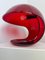 Transparente Rote Foglia Lampe von Elio Martinelli für Martinelli Luce, 1960er 11