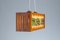 Hängelampe aus Teak und Glas, 1960er 11