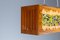 Hängelampe aus Teak und Glas, 1960er 8