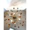 Gold Sputnik Pendant in Amber and Black Cubes Murano Glass by Simoeng 4