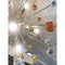 Gold Sputnik Pendant in Amber and Black Cubes Murano Glass by Simoeng 3