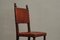 Spanish Chairs in Oak, Leather and Brass, 1960s, Set of 6 7