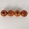 Spherical Pearwood Candleholders attributed to Bottega Ghianda for Hermès, 1970s, Set of 4, Image 12