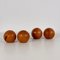 Spherical Pearwood Candleholders attributed to Bottega Ghianda for Hermès, 1970s, Set of 4, Image 2