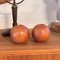 Spherical Pearwood Candleholders attributed to Bottega Ghianda for Hermès, 1970s, Set of 4, Image 8