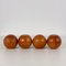 Spherical Pearwood Candleholders attributed to Bottega Ghianda for Hermès, 1970s, Set of 4, Image 7