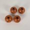 Spherical Pearwood Candleholders attributed to Bottega Ghianda for Hermès, 1970s, Set of 4, Image 6