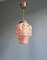 Lampada a sospensione Art Déco in vetro opalino rosa, anni '20, Immagine 1