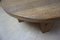 Brutalist Wabi-Sabi Handcrafted Round Oak Coffee Table, 1960s, Image 8