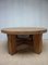Brutalist Wabi-Sabi Handcrafted Round Oak Coffee Table, 1960s, Image 9
