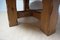 Brutalist Wabi-Sabi Handcrafted Round Oak Coffee Table, 1960s, Image 5