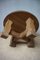 Brutalist Wabi-Sabi Handcrafted Round Oak Coffee Table, 1960s, Image 10