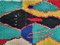 Tapis Azilal Berbère Vintage en Laine Naturelle et Coton Multicolore, Maroc, 1982 4