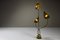 Vintage Italian Leaf Floor Lamp in Hammered Brass by Tommaso Barbi, 1970s, Image 5