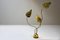 Vintage Italian Leaf Floor Lamp in Hammered Brass by Tommaso Barbi, 1970s, Image 1